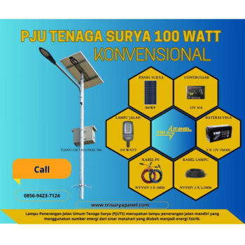 Lampu PJU 100 Watt Tenaga Surya Solusi Terbaik untuk Pencahayaan Lingkungan yang Ramah Lingkungan