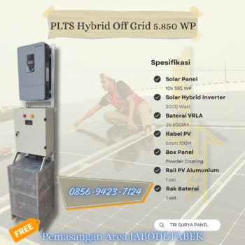 PLTS 5000W Hybrid Off Grid - Tri Surya Panel
