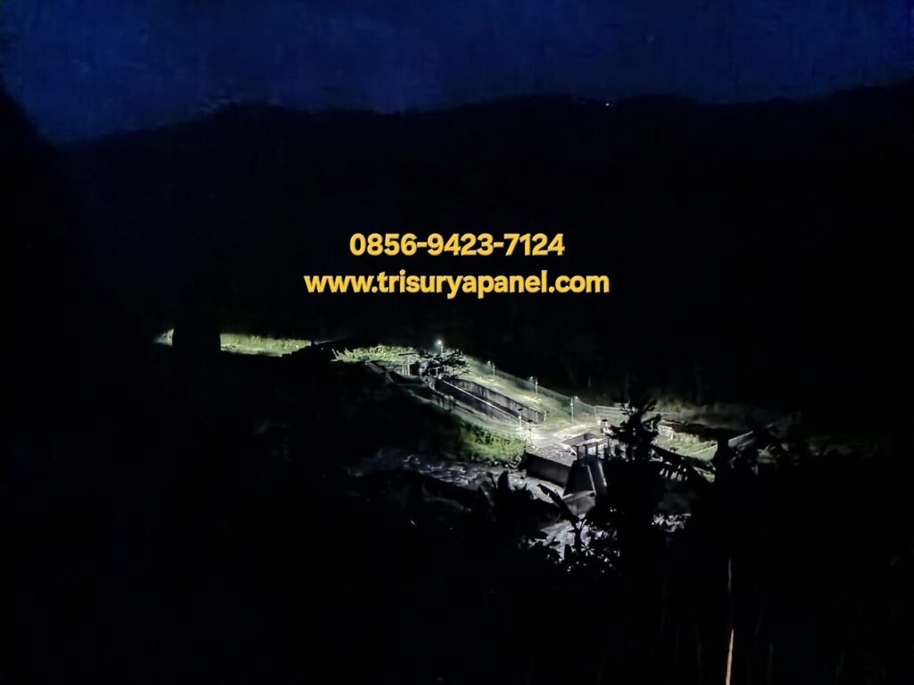 Lampu PJU Tenaga Surya Area Bendungan