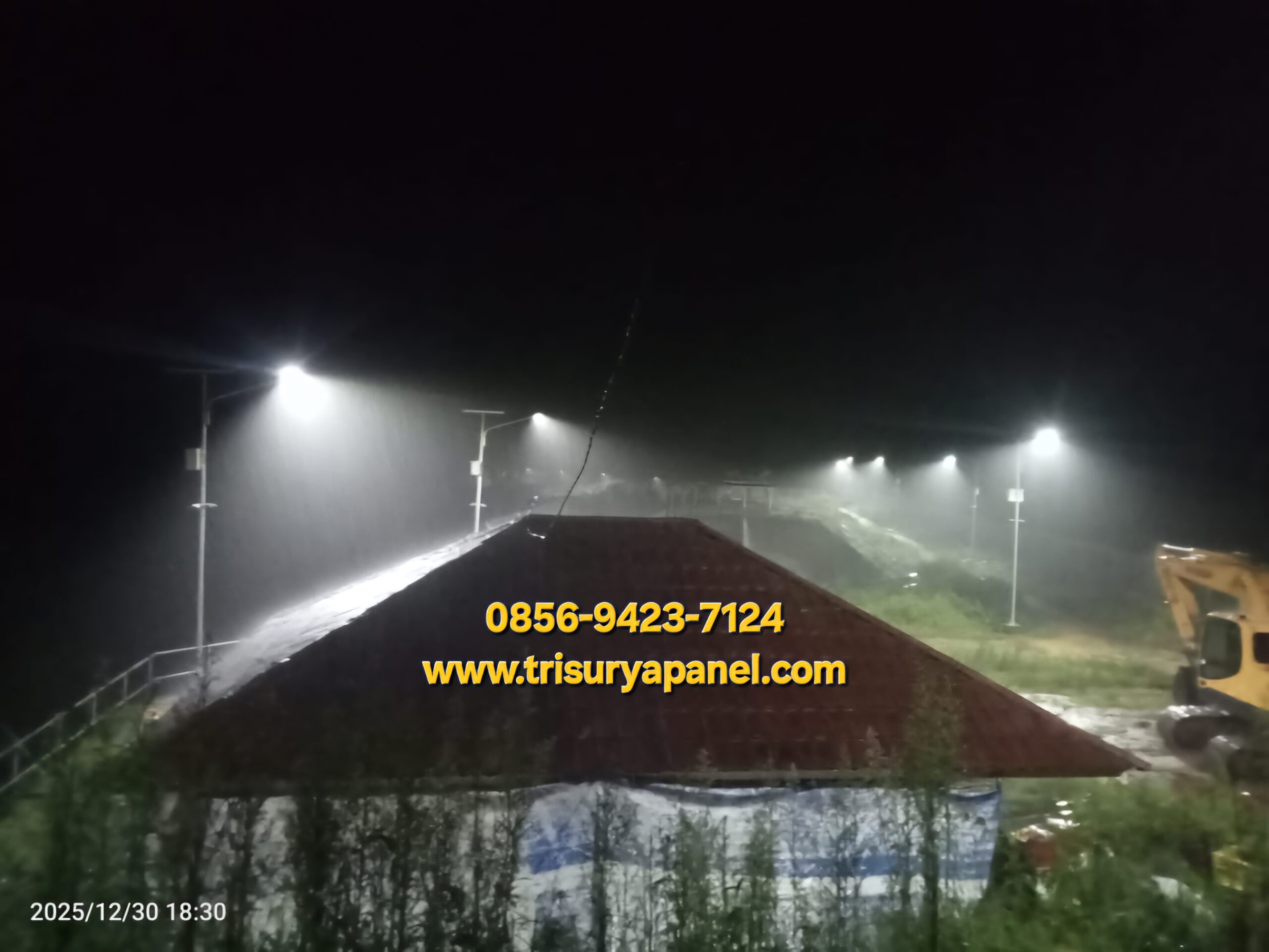 Lampu PJUTS Area Bendungan PLTM